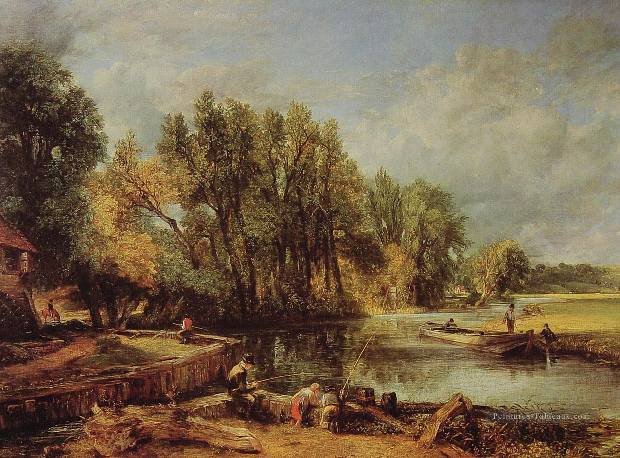 Stratford Mill romantique  paysage ruisseau John Constable 
